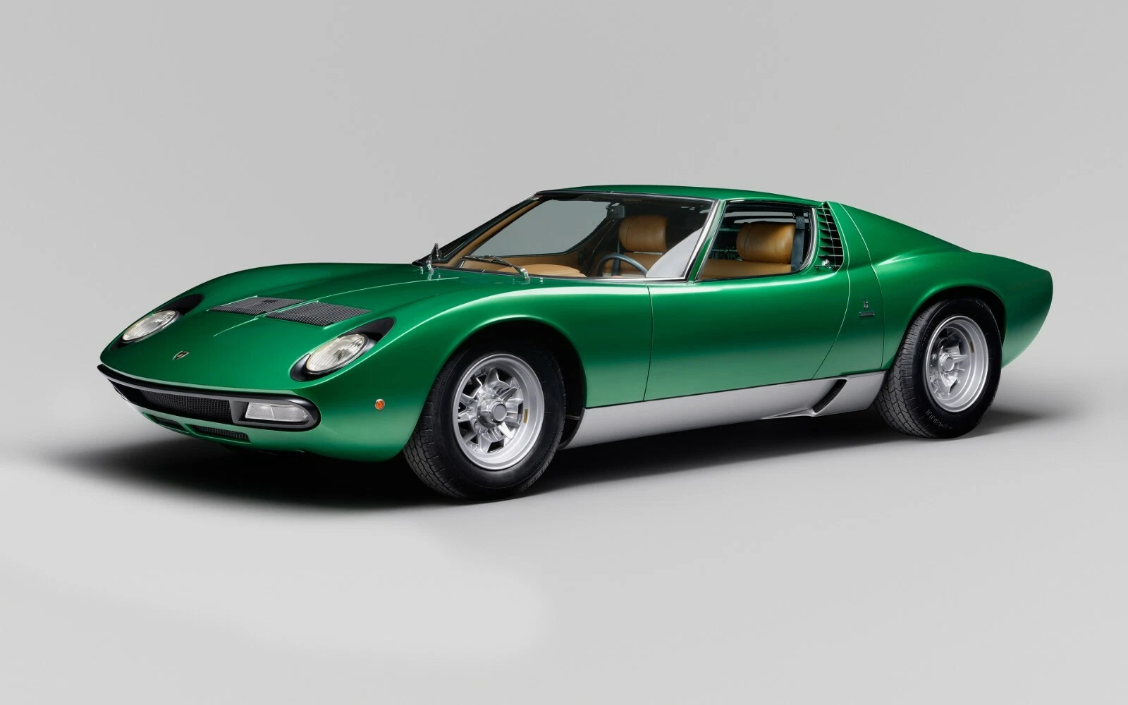 🌟 Lamborghini Miura Vintage Green Art Poster 22x17 | High-Quality
