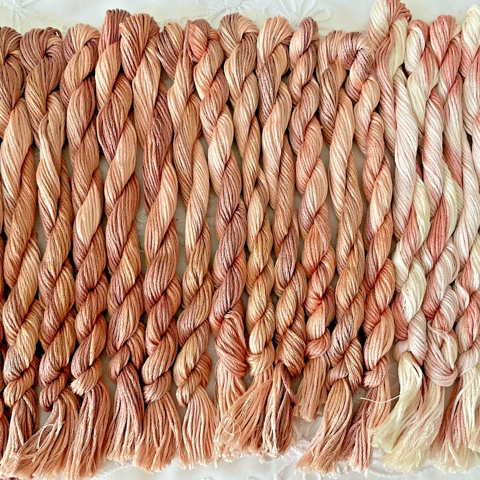 Needlepoint Embroidery Fibers Thread Lot of 23 Pink Mauve Overdyed Floss - Image 3 of 4