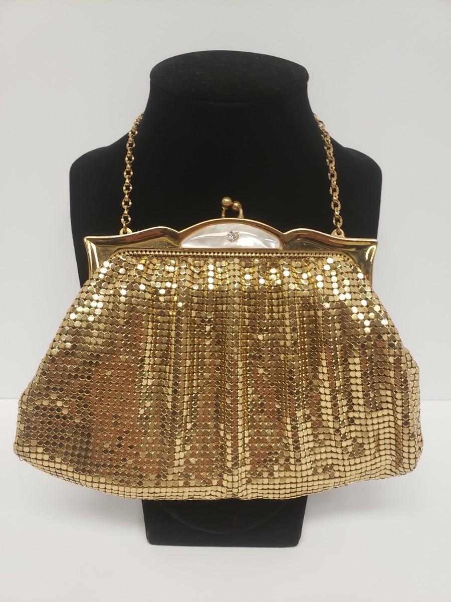 バッグ WHITIN & Davis. Bag Vintage Whiting and Davis Co. Mesh Top Handle Bag 1930's Art