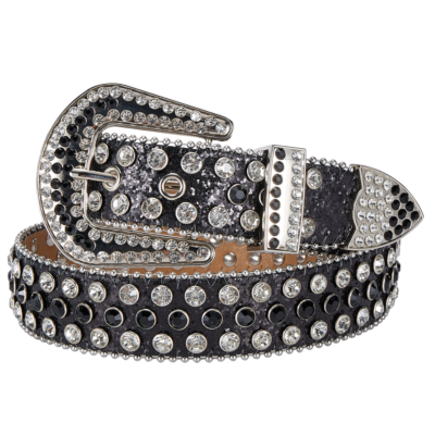 Skull Western Crystal Studded Belt Cowgirl Cowboy Rhinestone  display picture 1