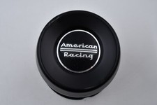 American Racing Matte Black Wblack Chrome Inset Wheel Center Cap Hub Cap Um