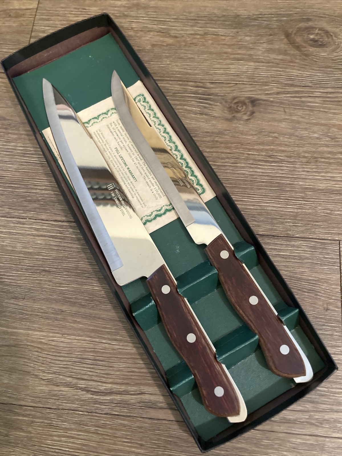 Vintage Maxam 2pc Carving Knife Set Precision Hollow Ground Fine