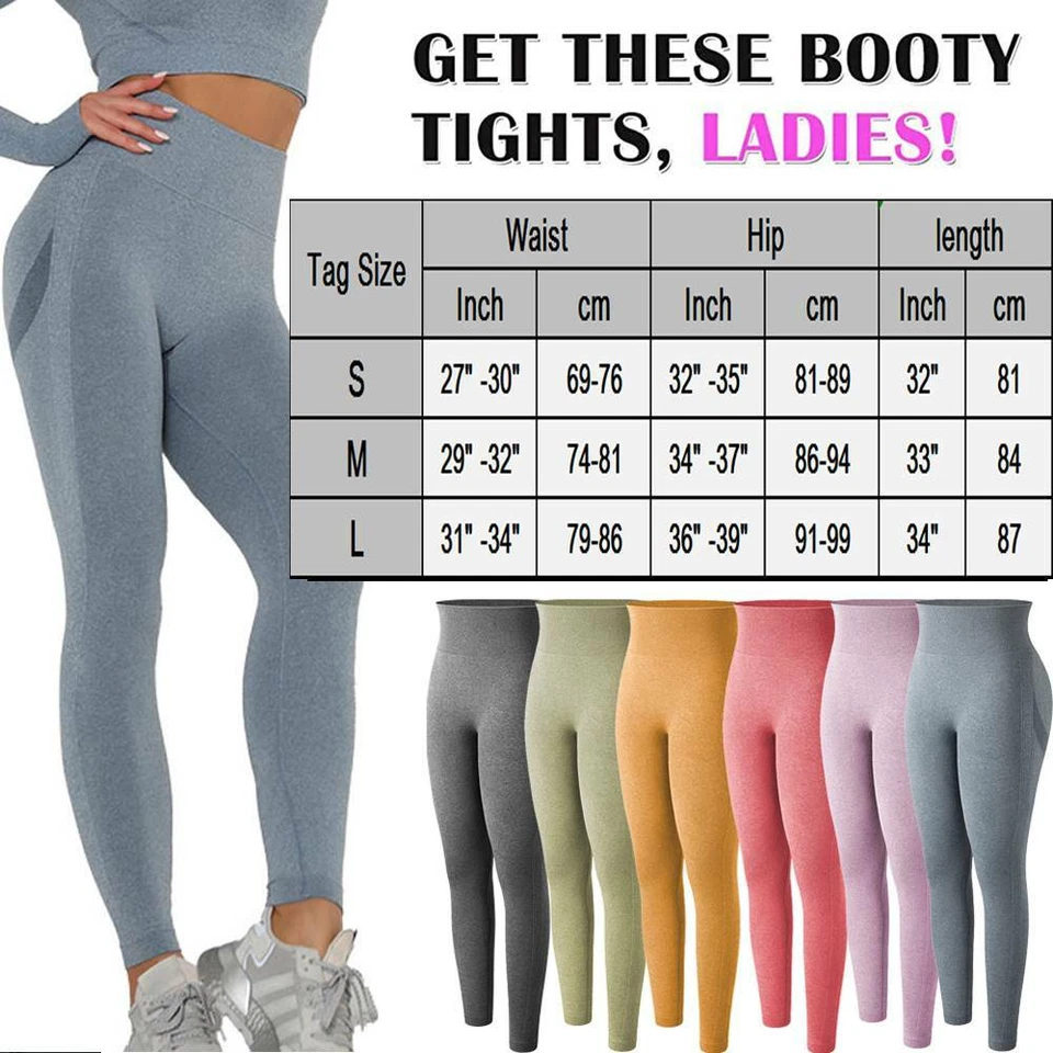 Женский тренажерный зал бесшовный фитнес леггинсы высокая талия тренировки Sports йога длинные брюки - Изображение 2 из 4