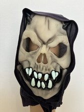 Scary Skeleton Mask Full Head Covering Rubber / Fabric Halloween