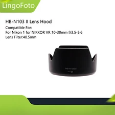 Black/White 40.5mm HB-N103 II Lens Hood for Nikon 1 NIKKOR VR 10-30mm f/3.5-5.6