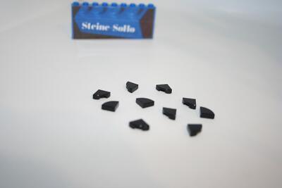 Lego (c) 10x Fliese Ecke - 1x1 schwarz - 25269 - black - tile 1 x 1 - Kacheln
