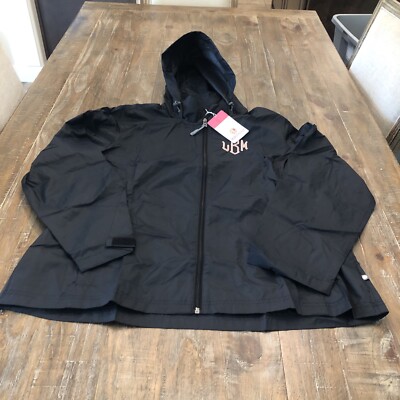 Marley Lilly Monogrammed LBM Lightweight Rain Jacket Black 2XL