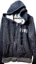 Victoria's Secret PINK Full Zip Hoodie Gray Size Small