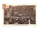 Postcard Leipzig 1921, crowd corner Grimmaische and Peterstrasse