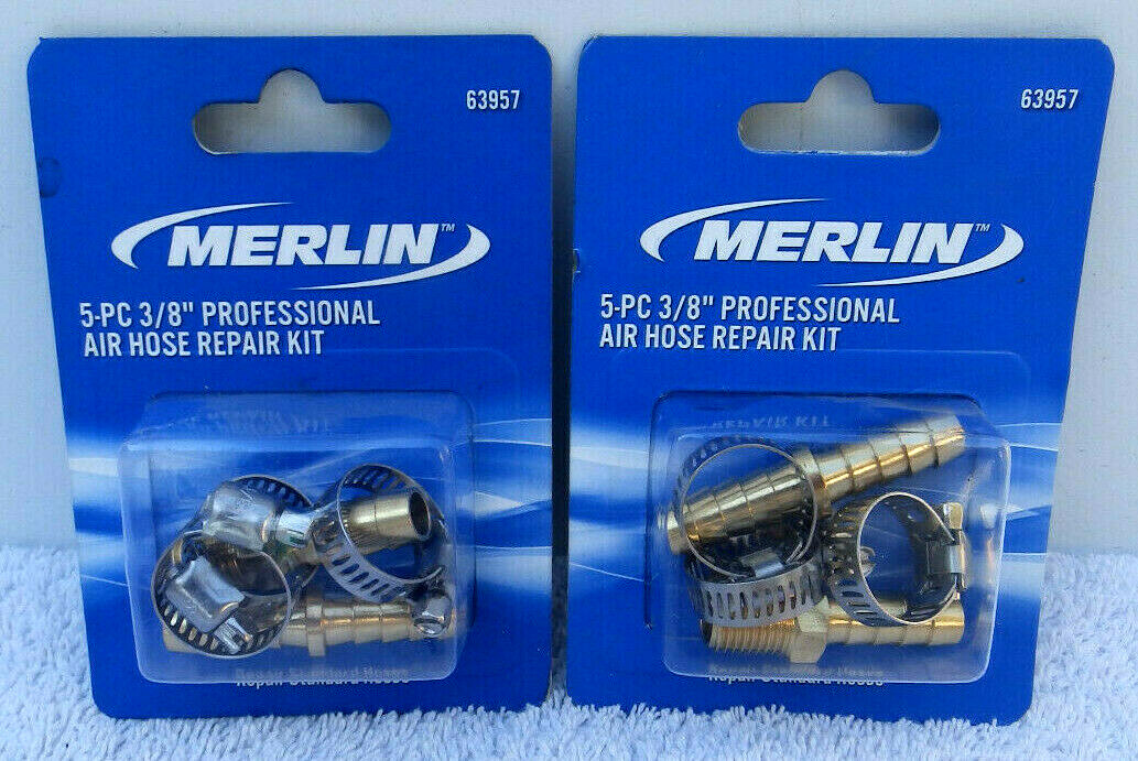 Two 3/8'' Air Hose Repair Kits 5 Piece Repair Hose Damage Middle Or End eBay