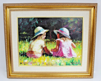 SIGNED 25  MICHAEL VINCENT LIMITED EDITION GICLEE ON CANVAS  GIRLS