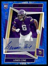 Lewis Cine 2022 Panini Rookies and Stars # 183 RC Auto True Blue `12/99 Minnesot