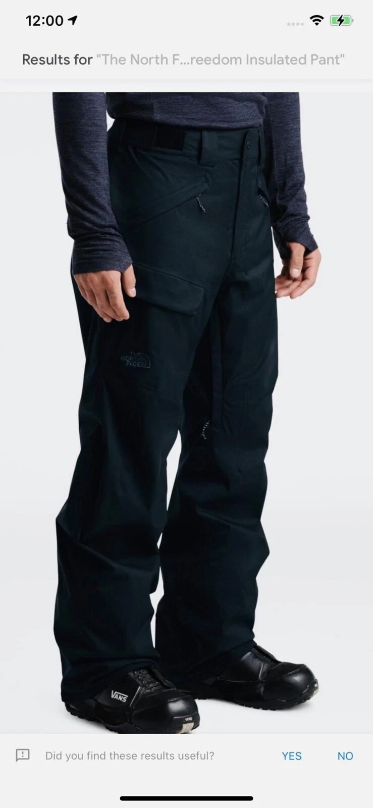 men’s Northface cargo pants, windproof, waterproof, pockets or handwarmers