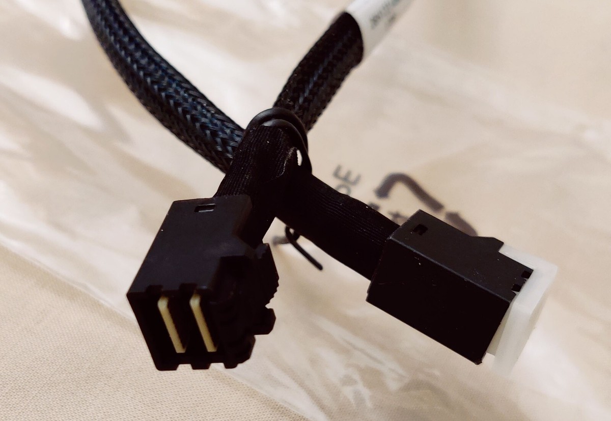 Câble InLine ® Mini SAS HD SFF-8643 Coudé Sur 4x SATA Bande Latérale De 1 M - Foto 8