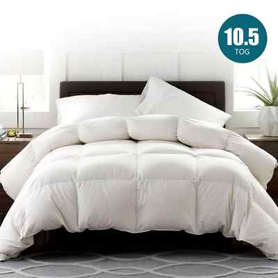 10,5 TOG Bettdecke 100 % ungarische Gänsedaunen Einzelbett & 400 Fäden Baumwollbezug