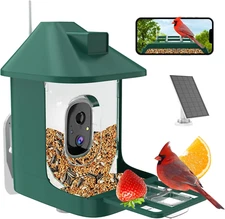 Bird Feeder with Camera,Fhd Live View,Wifi Smart Bird House with Cam Solar Power