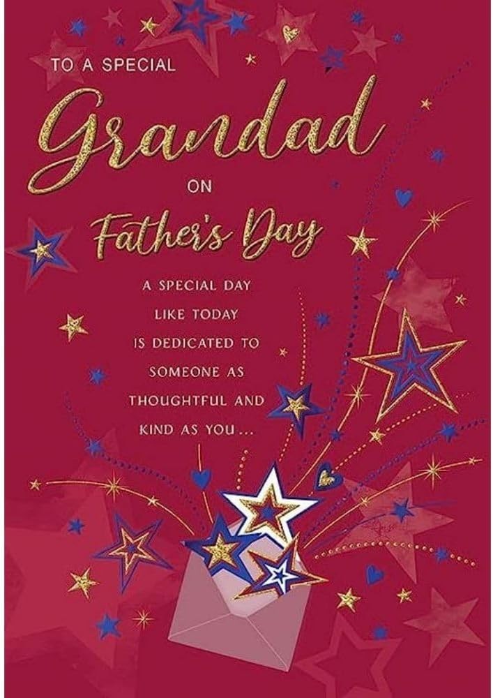 Grandad Father's Day Card. 23x15cm (9x6 Inches)