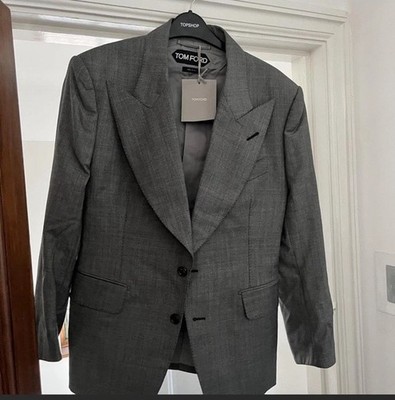 Tom Ford Grey Wool Blazer Size Uk 38 It 48