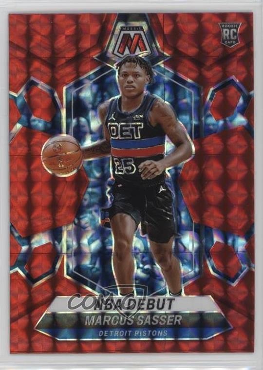 2023-24 Panini Mosaic NBA Debut Red Mosaic Prizm Marcus Sasser #264 hg6