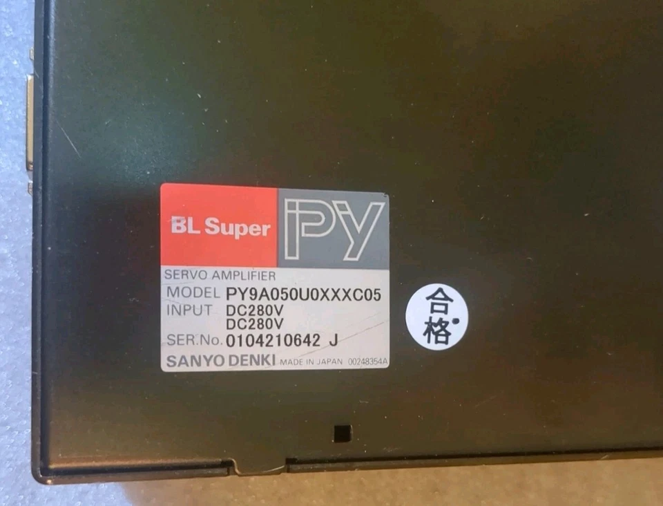 Servo amplificador Sanyo Denki PY9A050U0XXXC05 BL Super PY DC 280V Japón G2U Foto 3 de 4