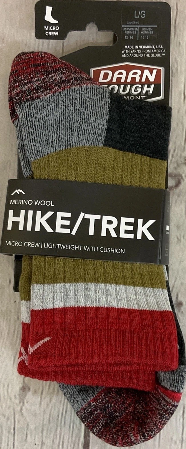 Darn Tough Merino Wool Hike Trek Micro Crew Sock All Day Comfort Wicking Cushion