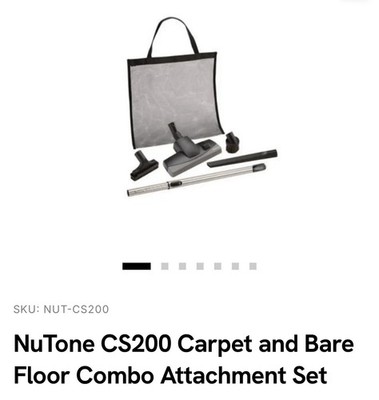 Broan-NuTone CS200 Carpet and Bare Floor Attachment Set, Black