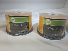 LOT Of 2 HP Hewlett Packard DVD R 16x 4.7GB 120 Min. DVD Discs 50pks 100 Total