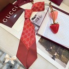 Gucci GG Printed Lightweight Double-Sided Red Silk Ribbon 2 x 47 in — photo 9