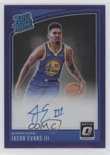 2018 Donruss Optic Rated Rookie Purple Prizm Signatures Jacob Evans III Auto pm6