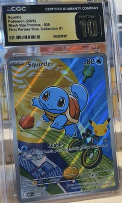 #ad CGC Prestine 10 Pokémon Squirtle Black Star Promos 039 Holo Promo 2026 TCG Card $330.00