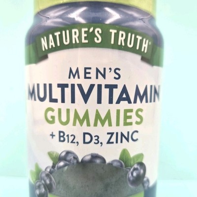Men's Multivitamin Gummies by Nature's Truth + B12, D3, Zinc Blueberry 70 ct 