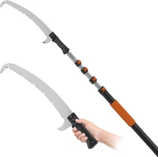 20FT Reach Pole Saw for Tree Trimming, Telescoping Tree Pruner Extendable with 3