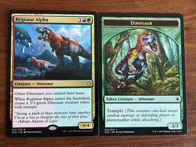 1x REGISAUR ALPHA + TOKEN - Dinosaurier - Ixalan - MTG - NM - Magic the Gathering