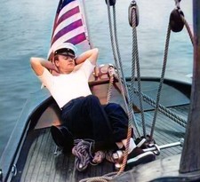 RARE COLOR STILL JAMES CAGNEY SAILING