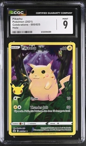 Pikachu *CGC 9* Holo *Celebrations* #5 *2021* Pokemon