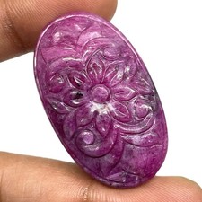 71.8 Ct Certified Natural Ruby Unheated Moghul Carved Huge Pendant Size Gemstone