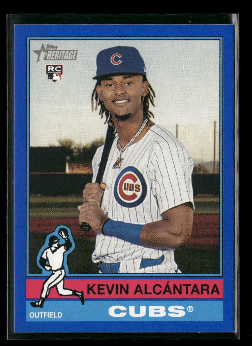 Kevin Alcantara 2025 Topps Heritage Dark Blue Border #353 Rookie Chicago Cubs