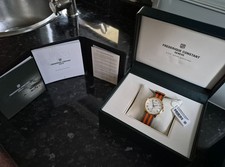 Frederique Constant FC-235M4S5-Grey Gold Plated Slimline Swiss Quartz Watch