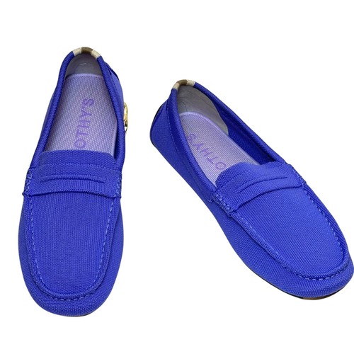 Rothys Loafers The Driver Knit Slip On Iris Purple 9.5 Washable Slip On Comfort