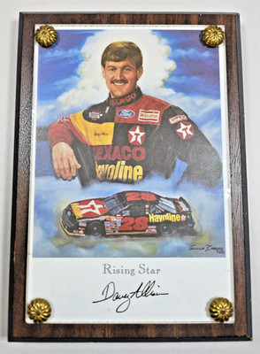 Davey Allison ''Rising Star'' NASCAR Plaque 7''x5'' Texaco Havoline #28 Vintage 1990
