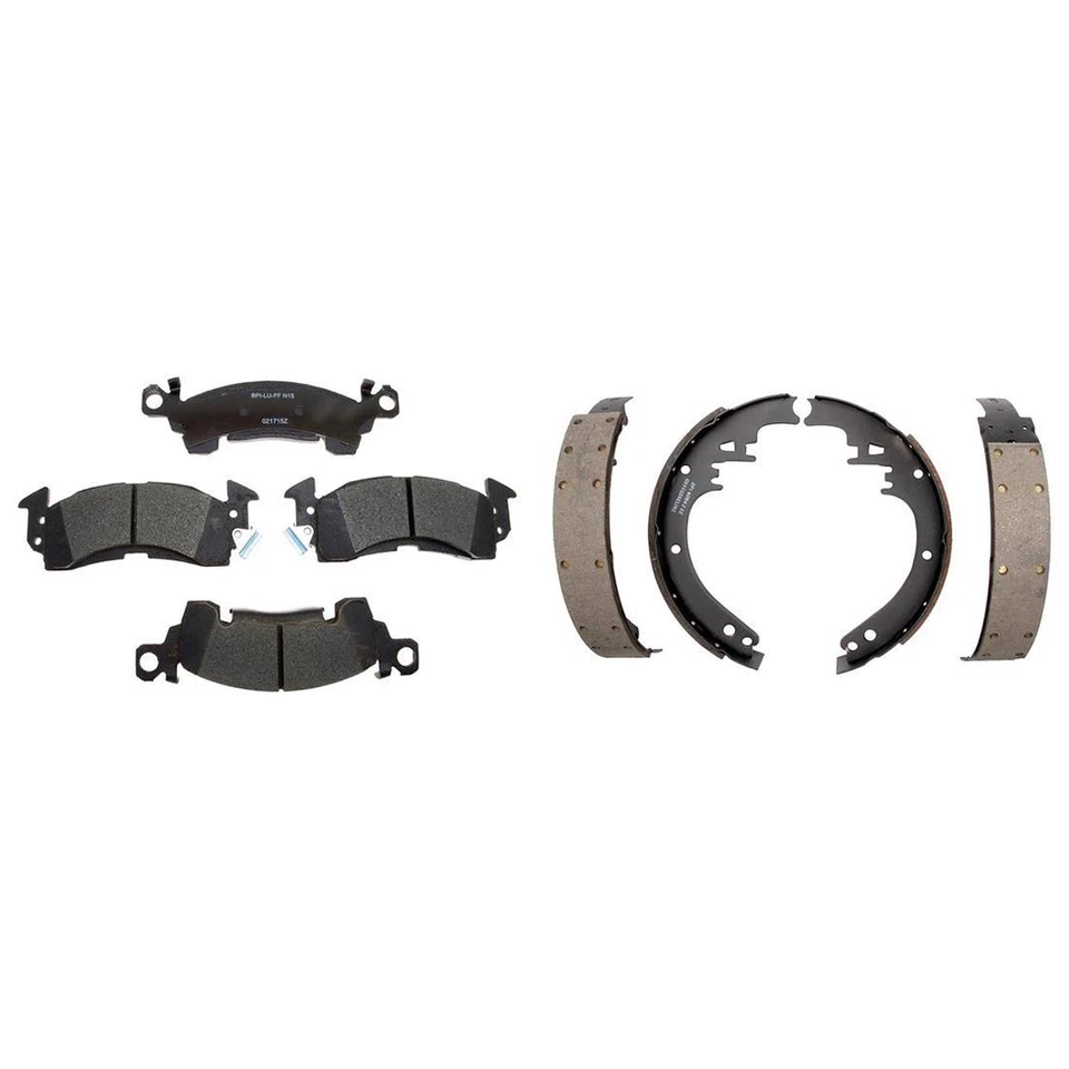Front Rear Kit Ceramic Brake Pads Brake Shoes For 1971-1972 Chevrolet Brookwood - Image 4 of 4