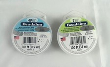 30 Foot Spool Beadalon Bright 49 Strand 0.018" Bead Stringing Wire Partial 7 Str
