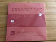 Academy Grade Watercolor Paper, 100 Cotton Hot Press, 20 Sheets 10.2 10.2