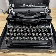 Vintage 1940s Remington Typewriter Model 1 w/ Case - Read