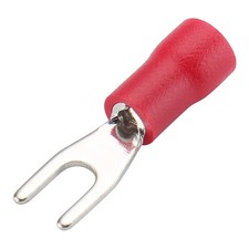 Fork Spade Terminal Connectors   Insulated, 4 Stud 3.2mm , 22-16 AWG 0.5-1.5m
