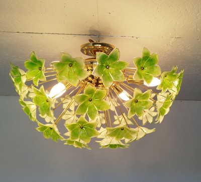 Sputnik Murano Green Chandelier Flush Mount Lighting Ceiling Light Lamp Colored