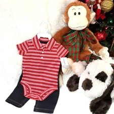 CARTER'S BABY 2pc One pc Top  Pants Set, "BABY BOY" Size 6M  NEW WITH TAGS 