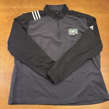 Ohio Bobcats Sweater Mens Large Gray Black Pullover Adidas
