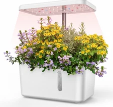 Garden Hydroponic Growing System Indoor with 3 LED Grow Light Modes White