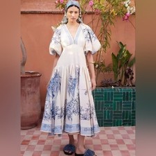 Al mais Villa Romantica linen-blend midi dress